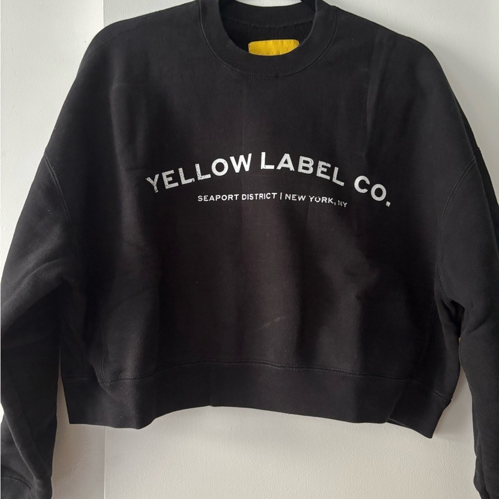 Yellow Label Co. Black cropped Sweatshirt